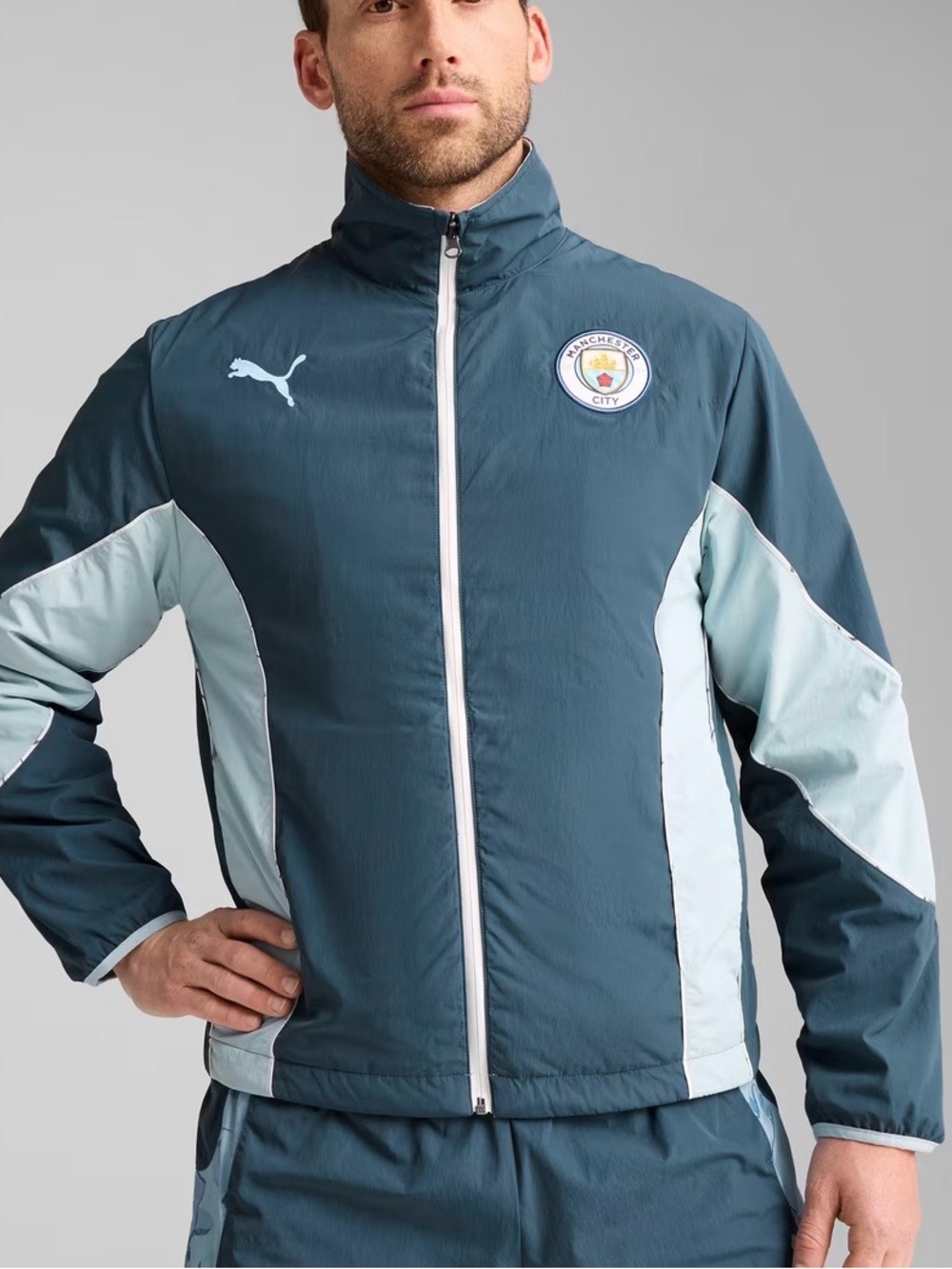 PUMA × KIDSUPER Manchester City Men's Reversible Soccer Windbreaker